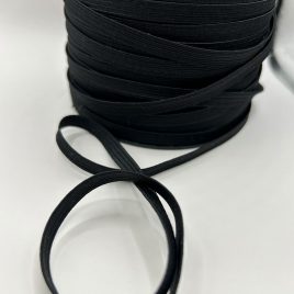 Elastique plat 8mm noir x 100m